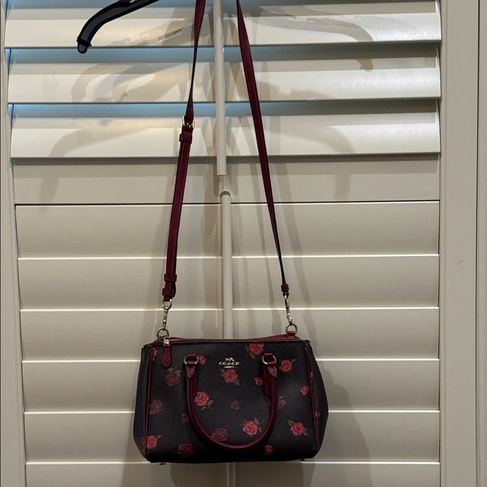 Coach Rose Pattern Crossbody